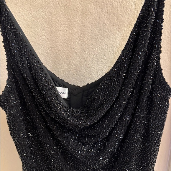 NWOT Cecily Brown Elegant Black Sequin Beaded Women's Top - Picture 6 of 6